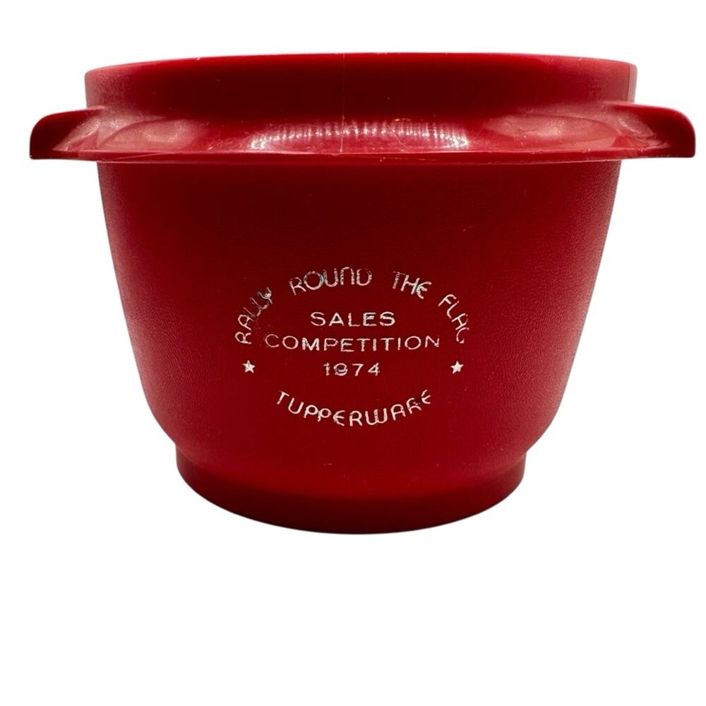 VTG Tupperware Commemorative Bowl Rally Round the Flag Sales Competition 1974